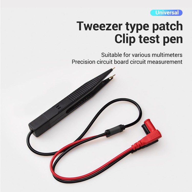 Eller enten tandlæge guiden SMD SMT Chip Test Clip Lead Probe Digital Multimeter Meter Tweezer  Capacitor Resistance tweezers