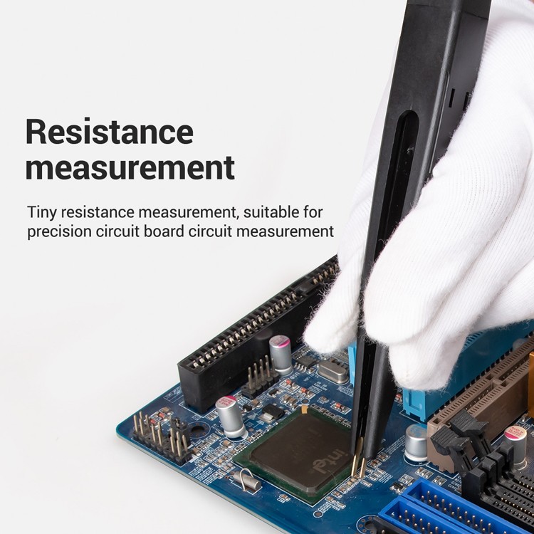 SMT Chip Test Clip Lead Probe Multimeter Tweezer SMD IC Diode Capacitor Resistance Tweezer 