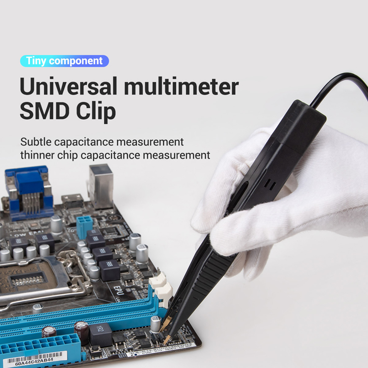 Chip Test Clip Meter Lead Probe Multimeter Tweezer Capacitor Resistance New 